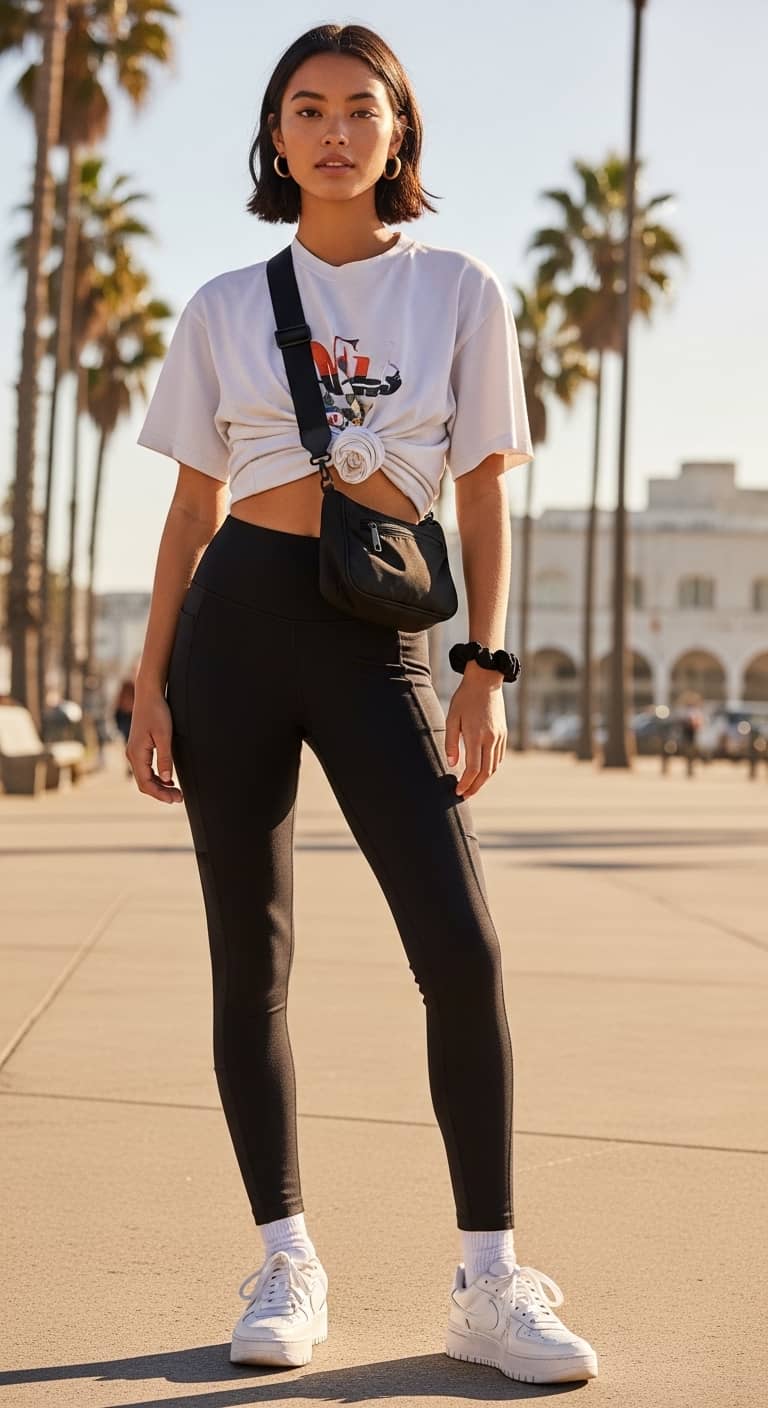 Athletic Leggings Oversized Tee