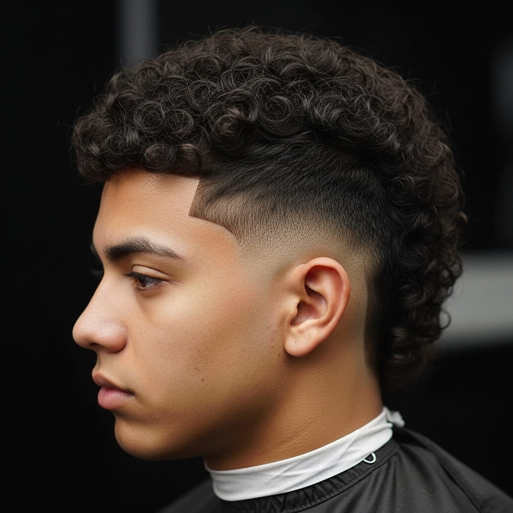Burst Fade Mullet
