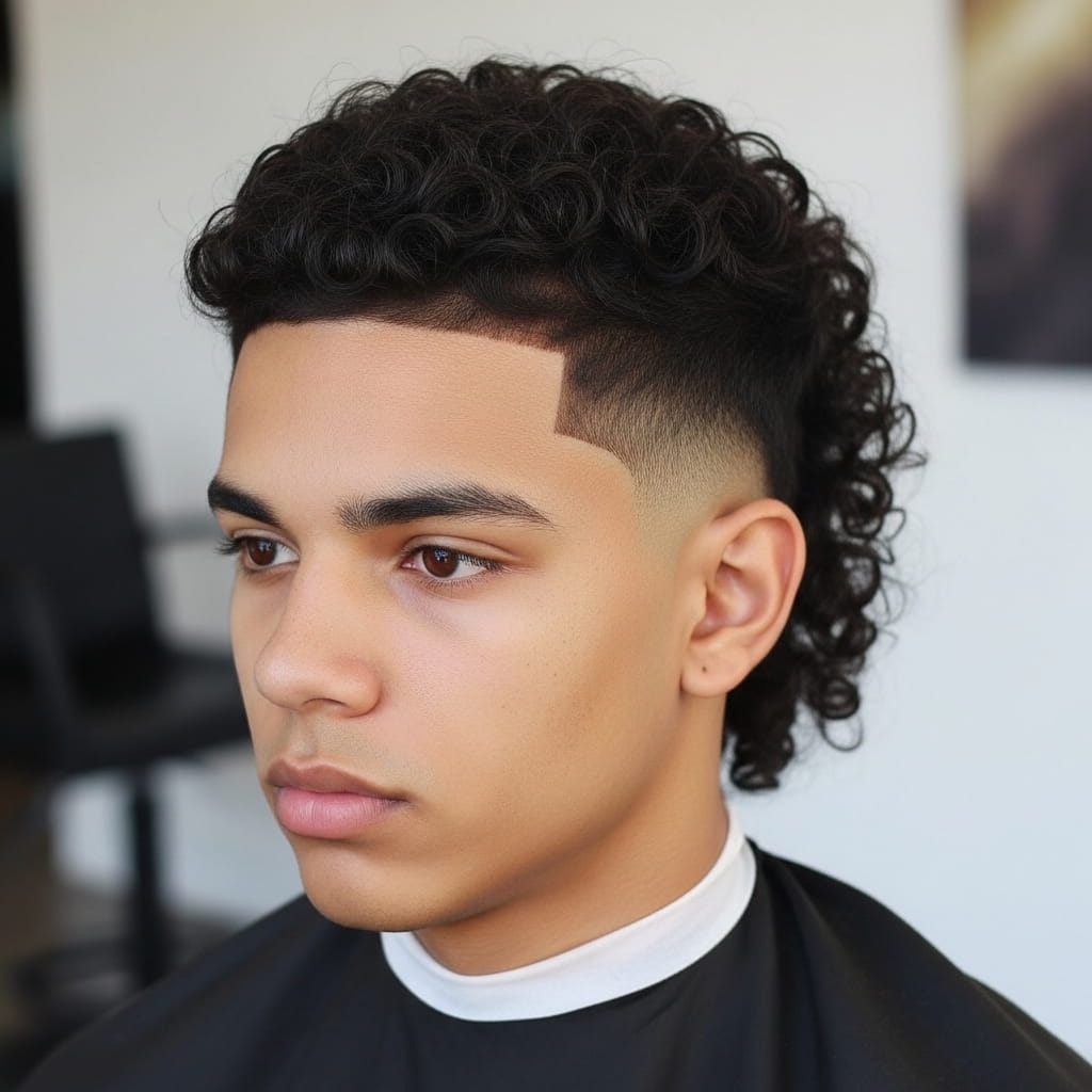 Curly Taper Mullet