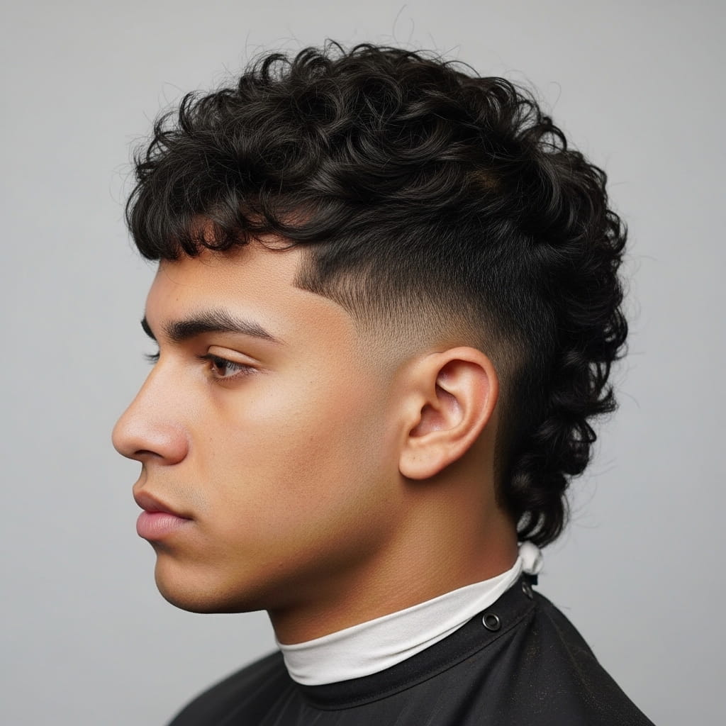 Drop Fade Mullet