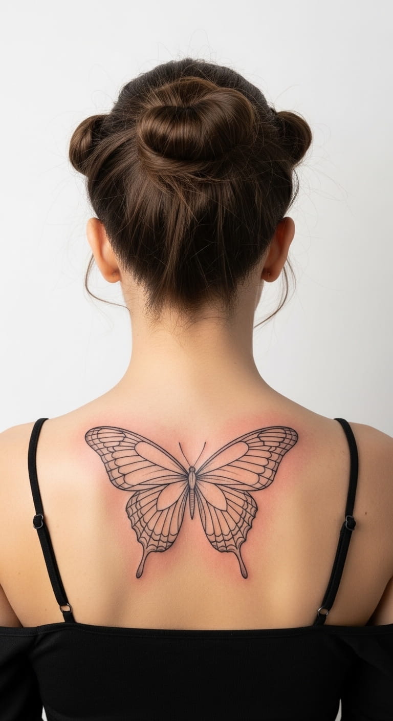 Fine Line Butterfly Back