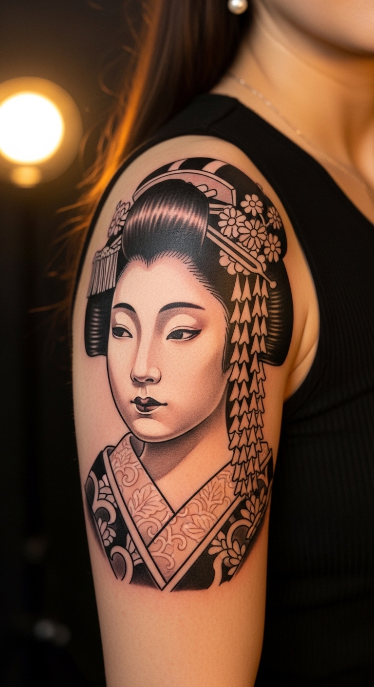 Geisha Portrait Arm