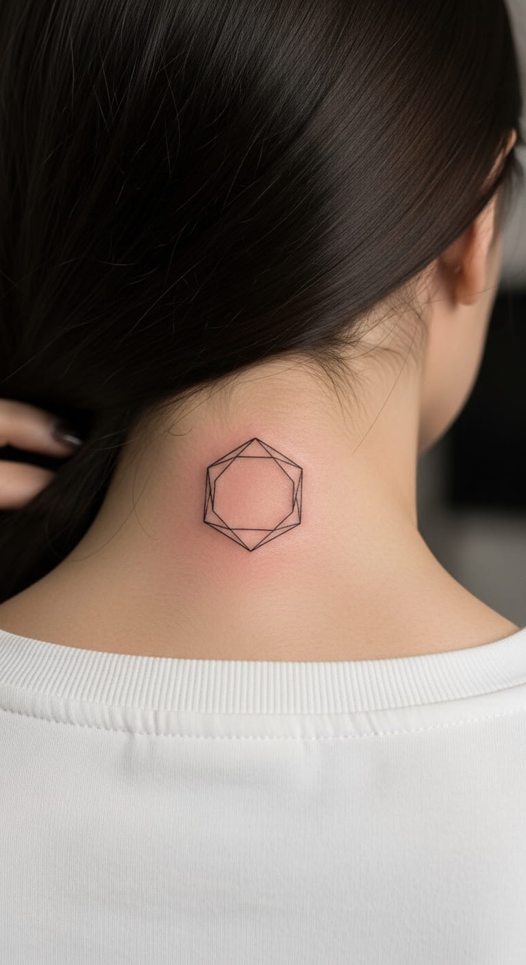 Geometric Hexagon Nape