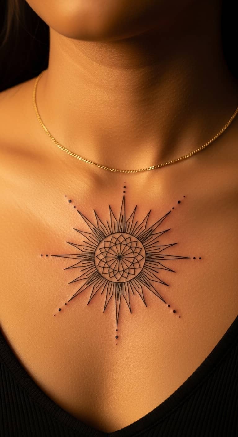 Geometric Sun Sternum