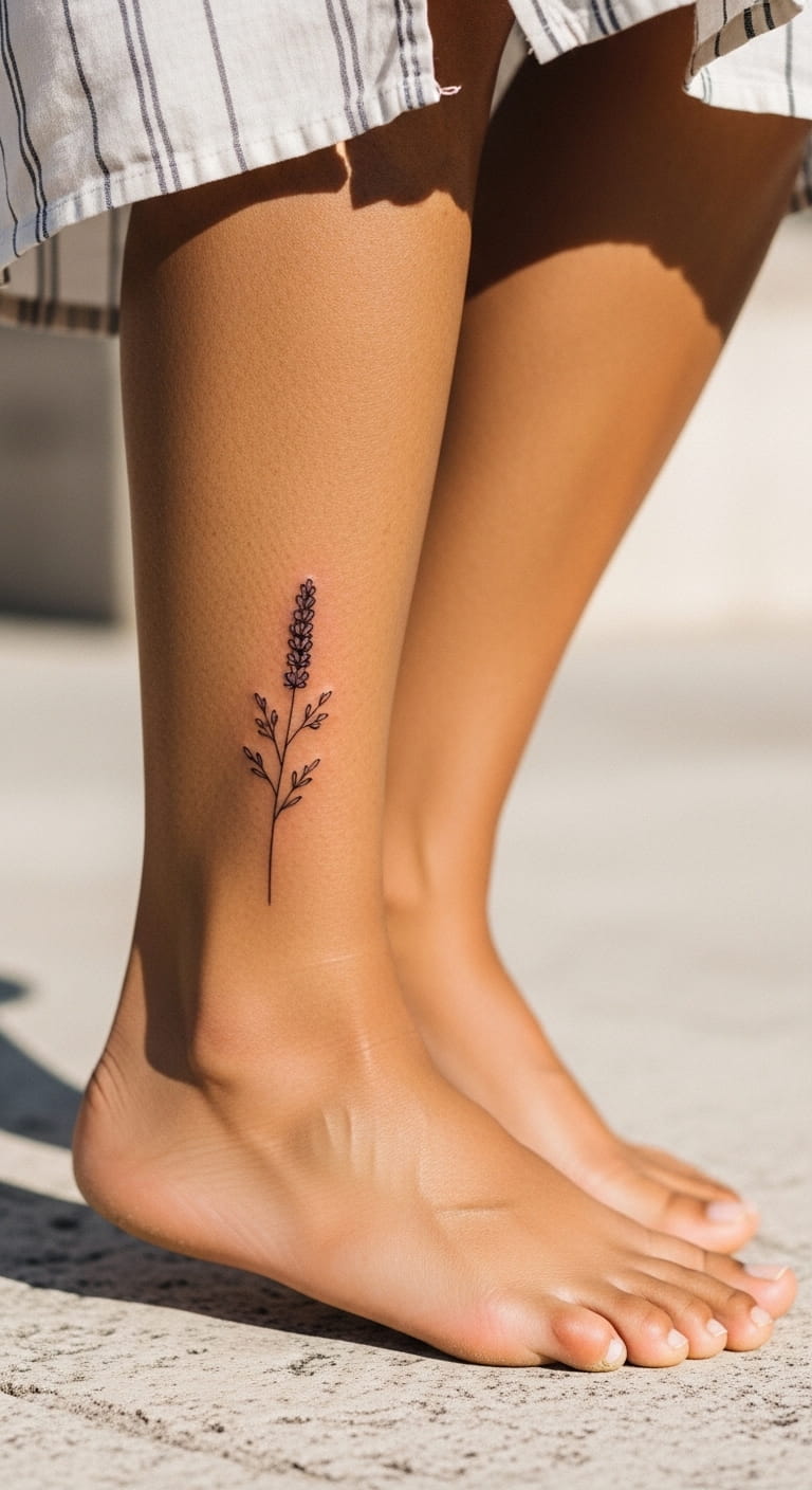 Lavender Stem Ankle