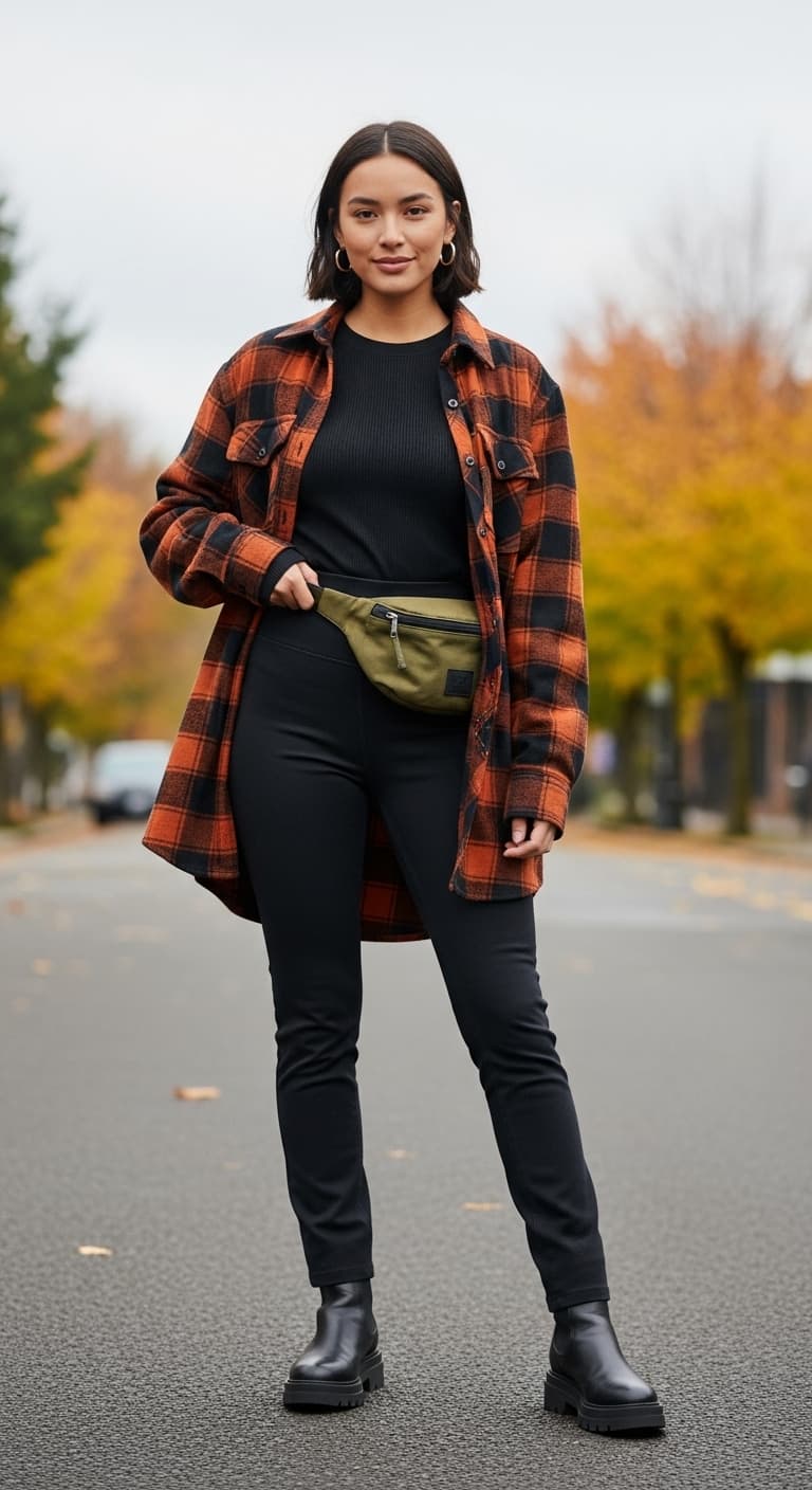 Leggings Oversized Flannel