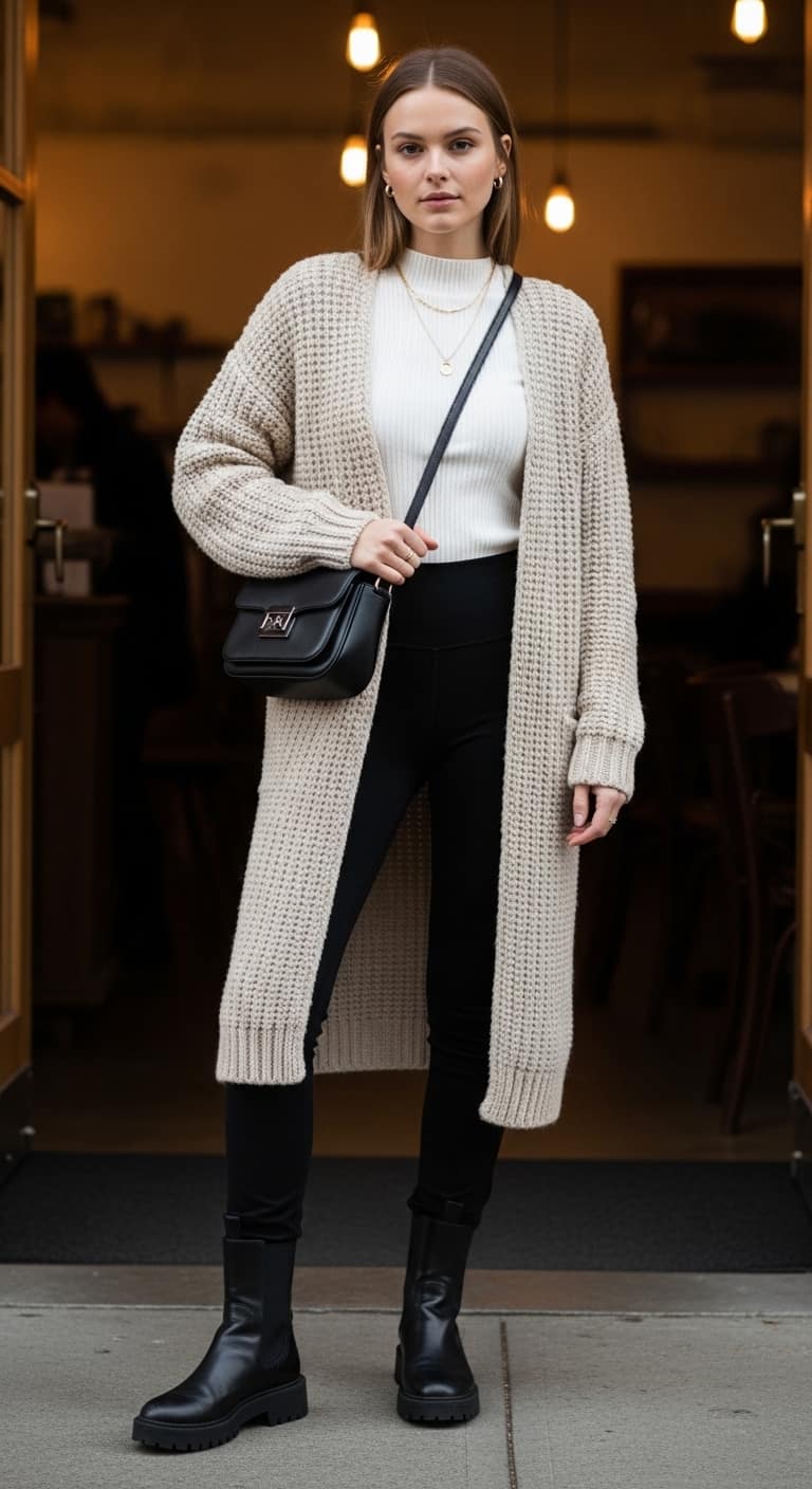 Longline Cardigan Leggings