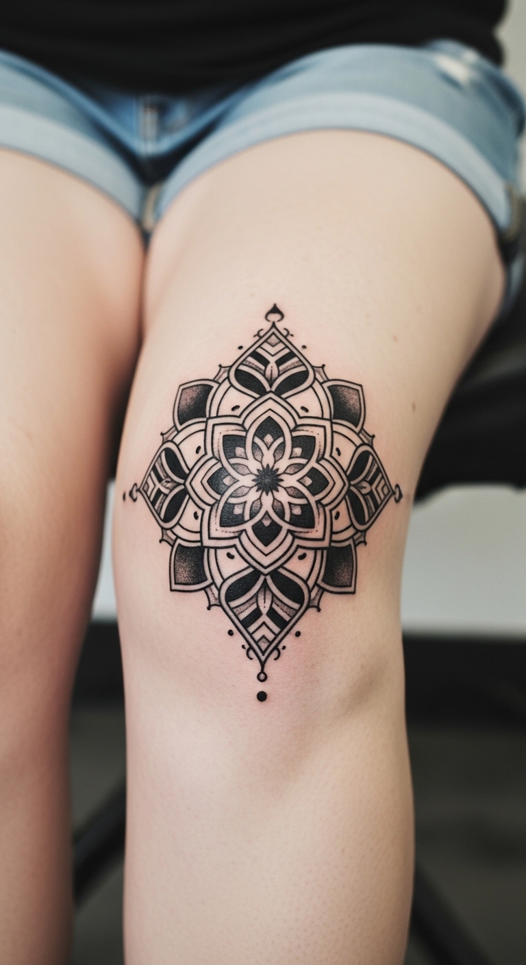 Mandala Knee Cap