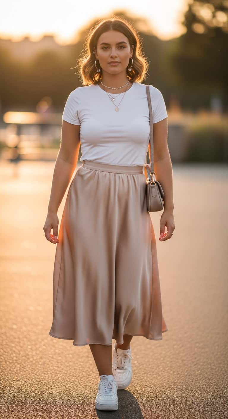 Midi Skirt Sneakers