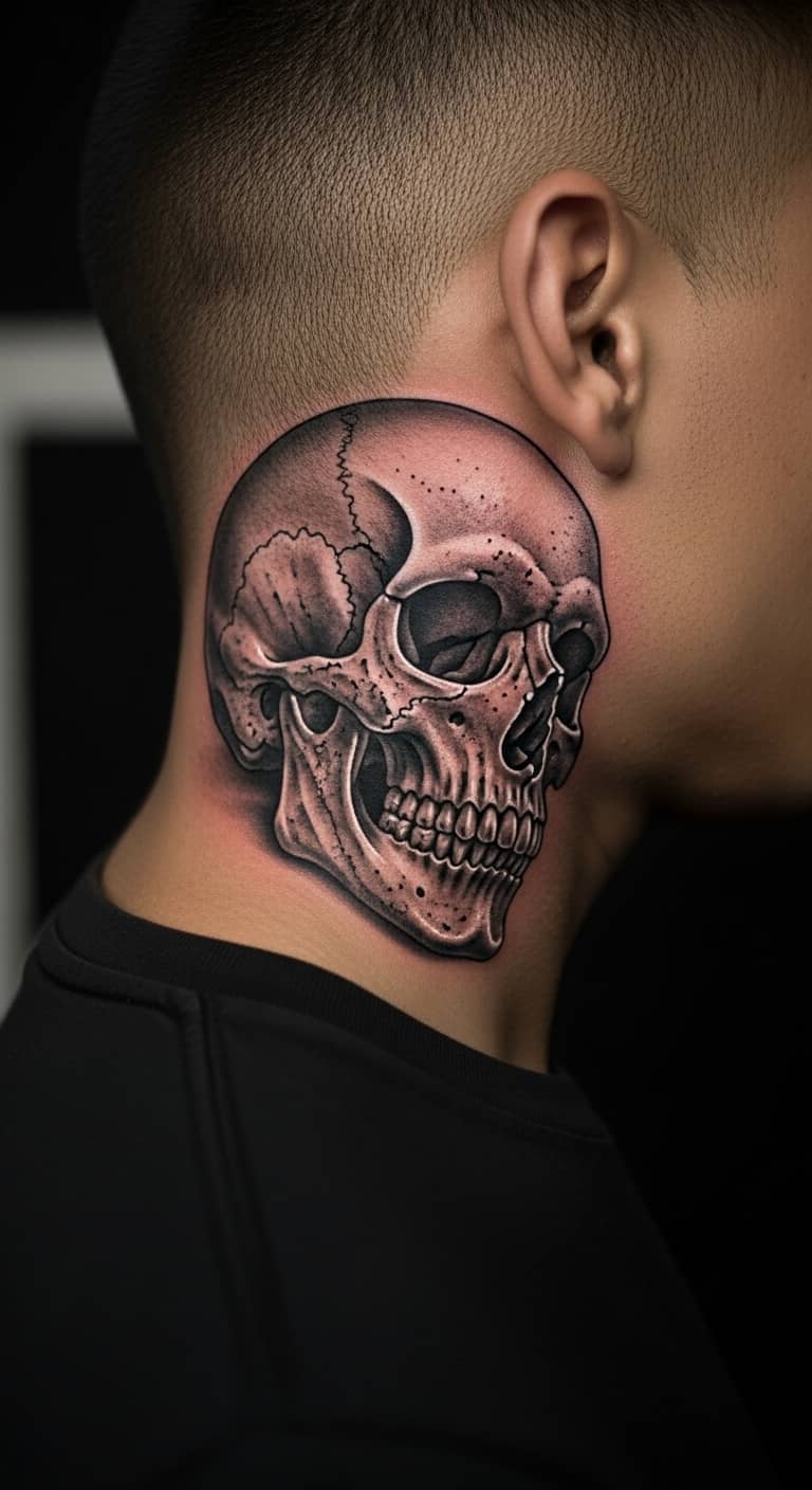 Mini Skull Side Neck