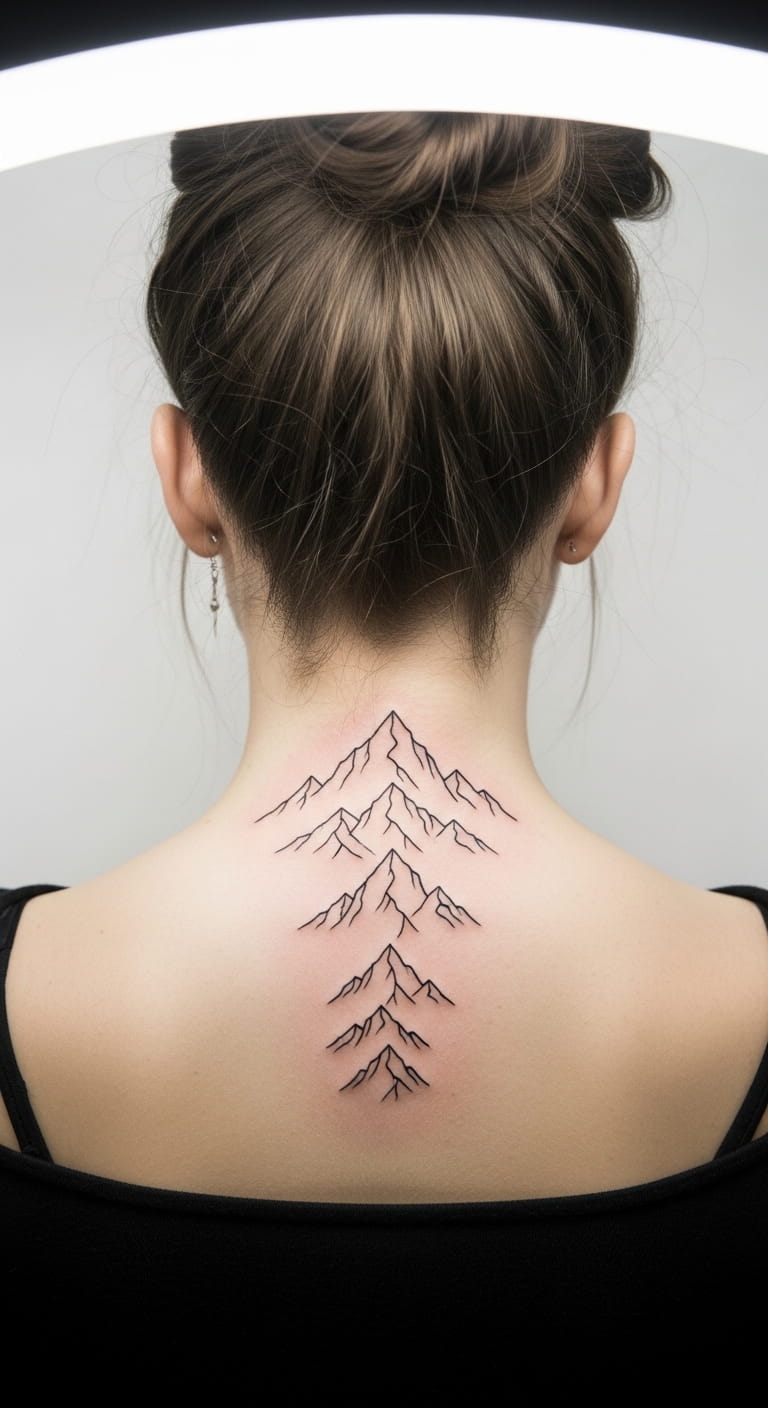 Minimalist Mountain Spine