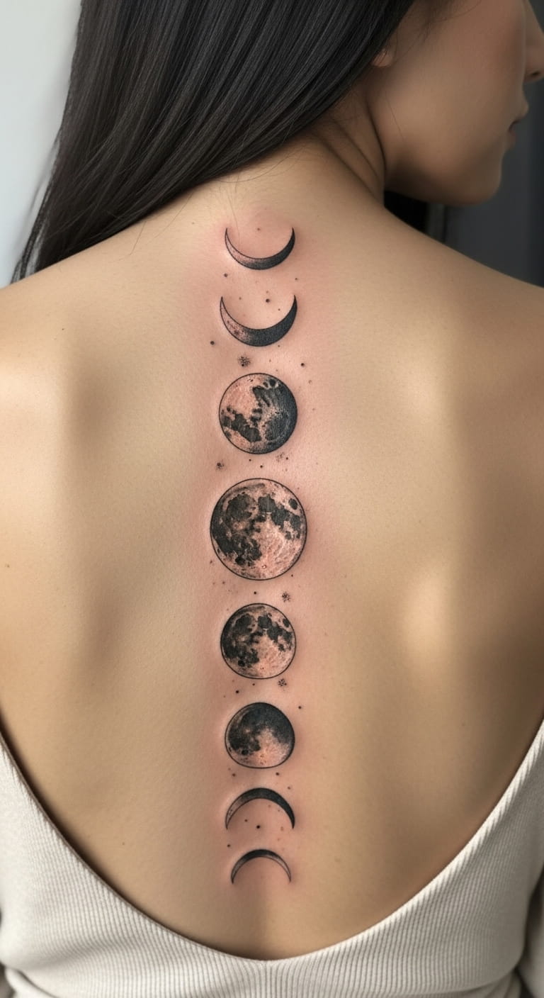 Moon Phases Line