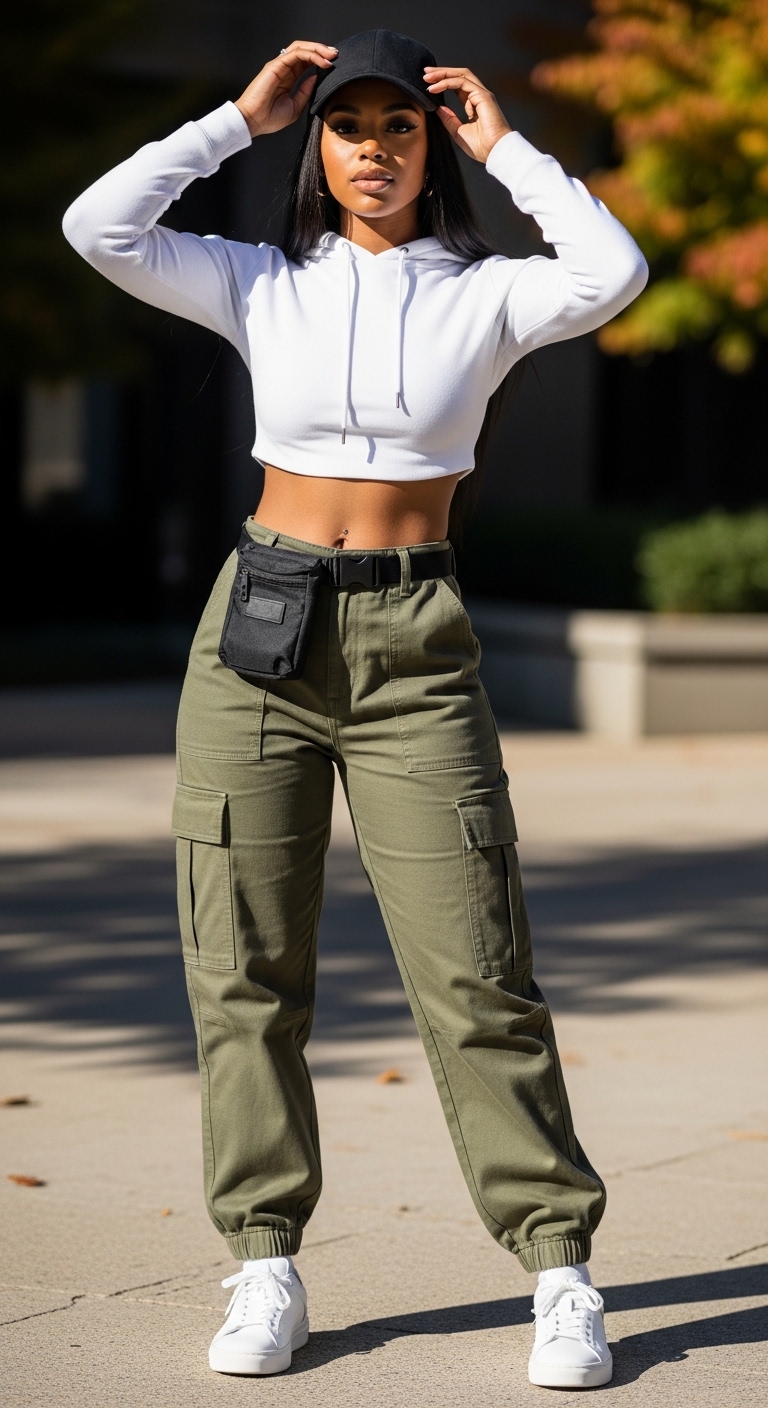 Olive Cargo Pants Street Style