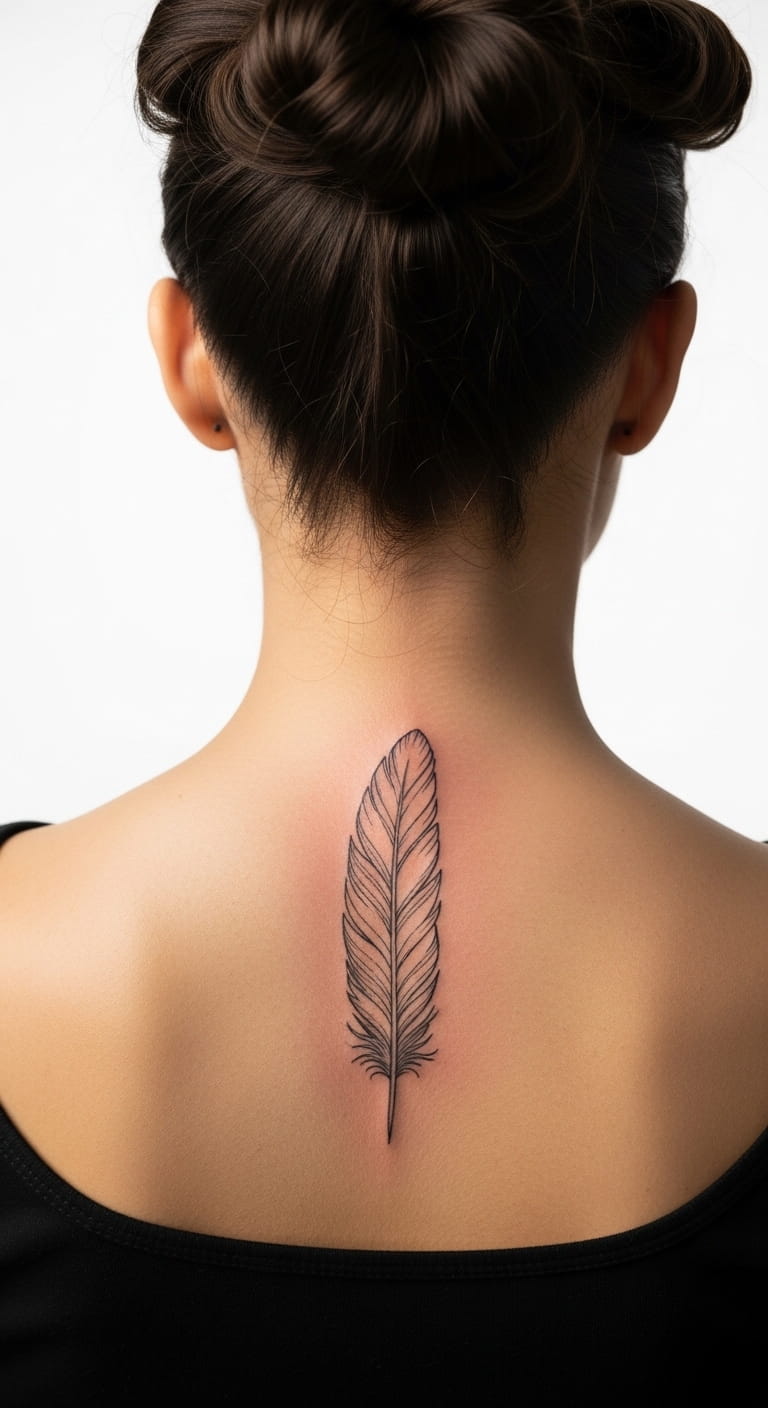 Outline Feather Spine