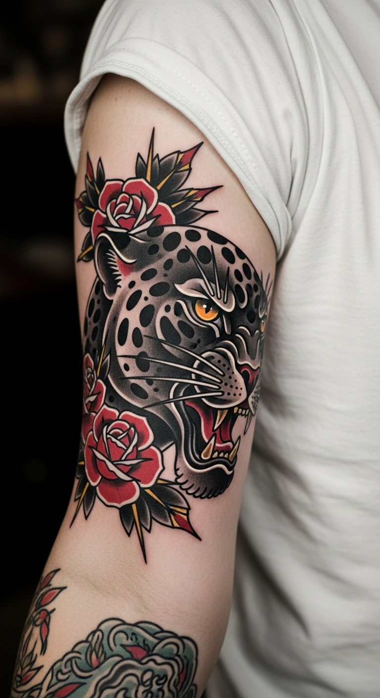 Panther Profile Inner Bicep