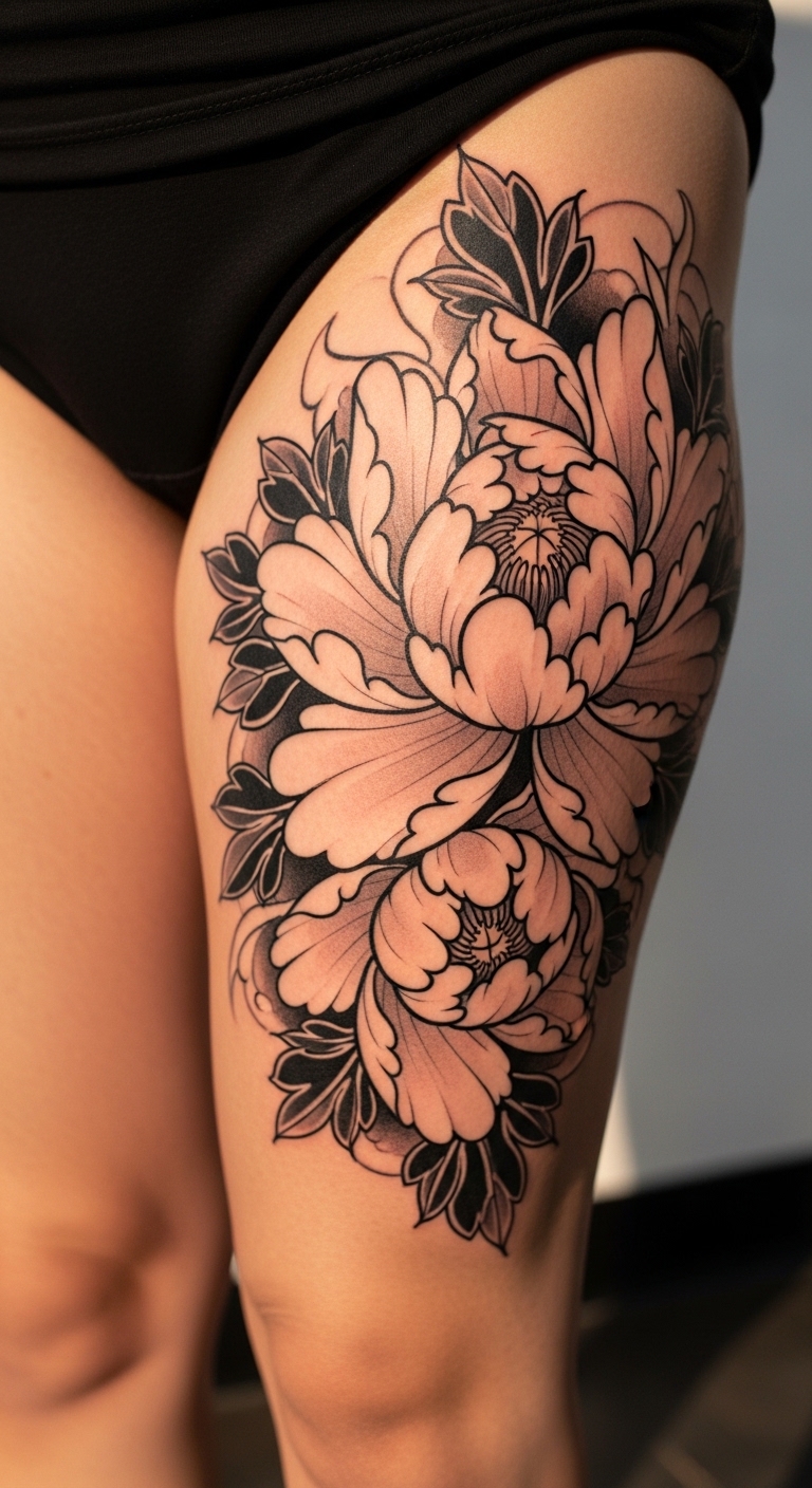 Peony Thigh Piece