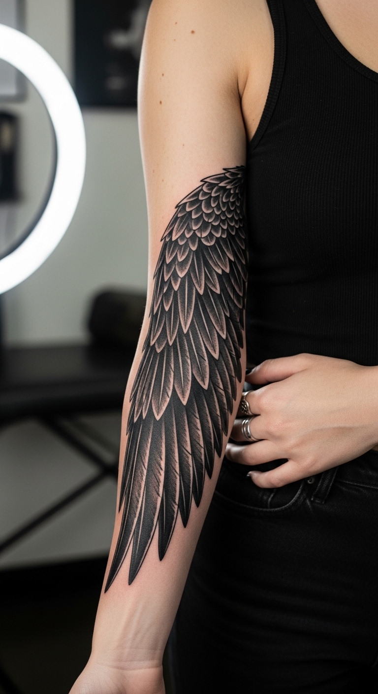Raven Wing Forearm