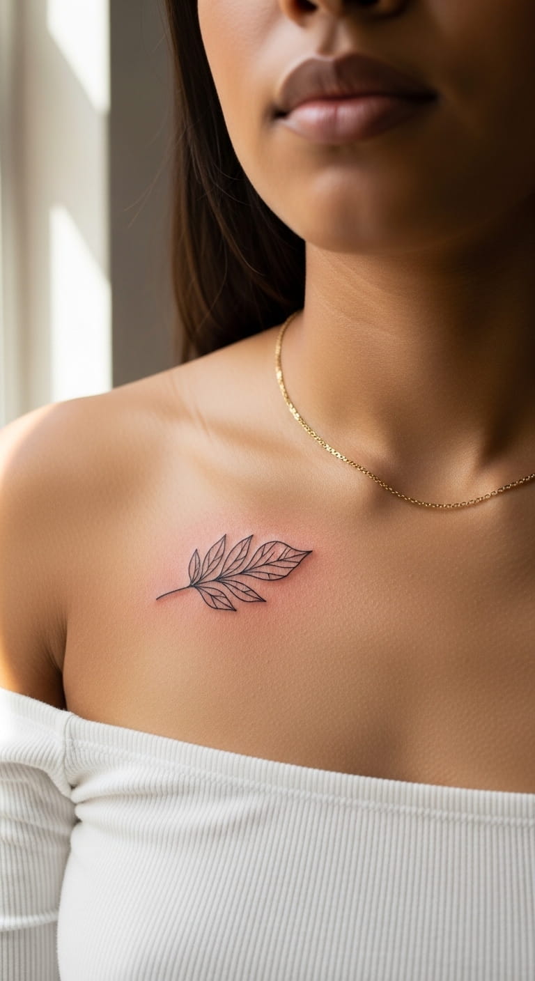 Simple Leaf Collarbone