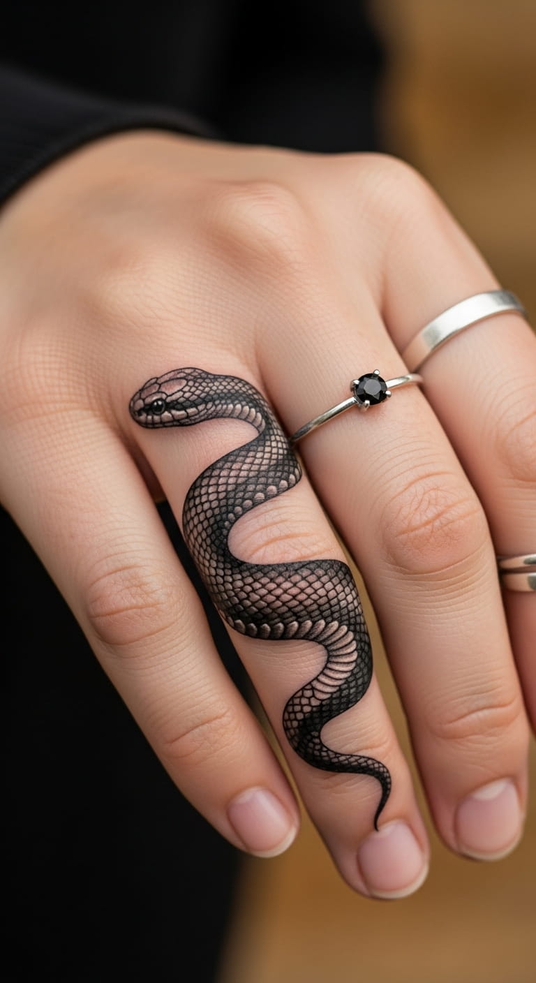 Snake Around Finger