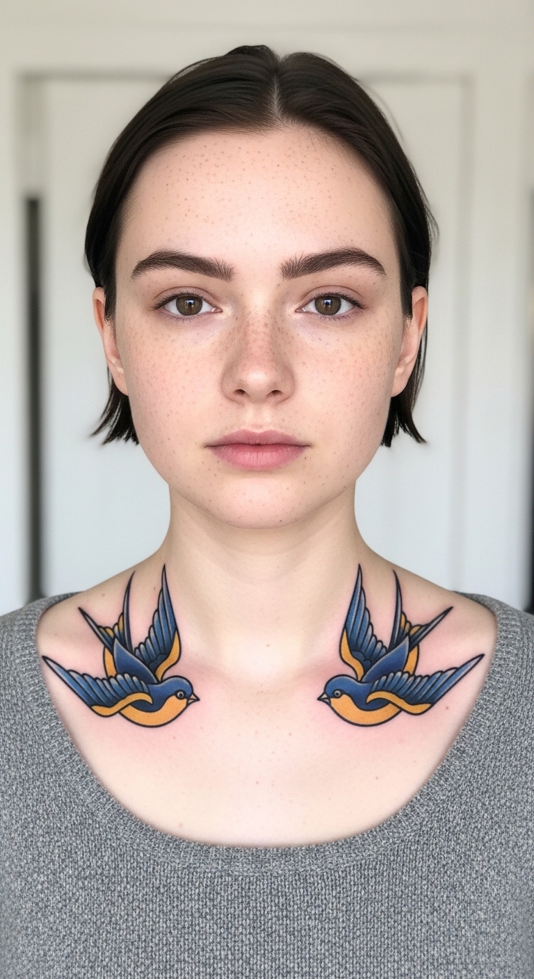 Swallow Bird Collarbone