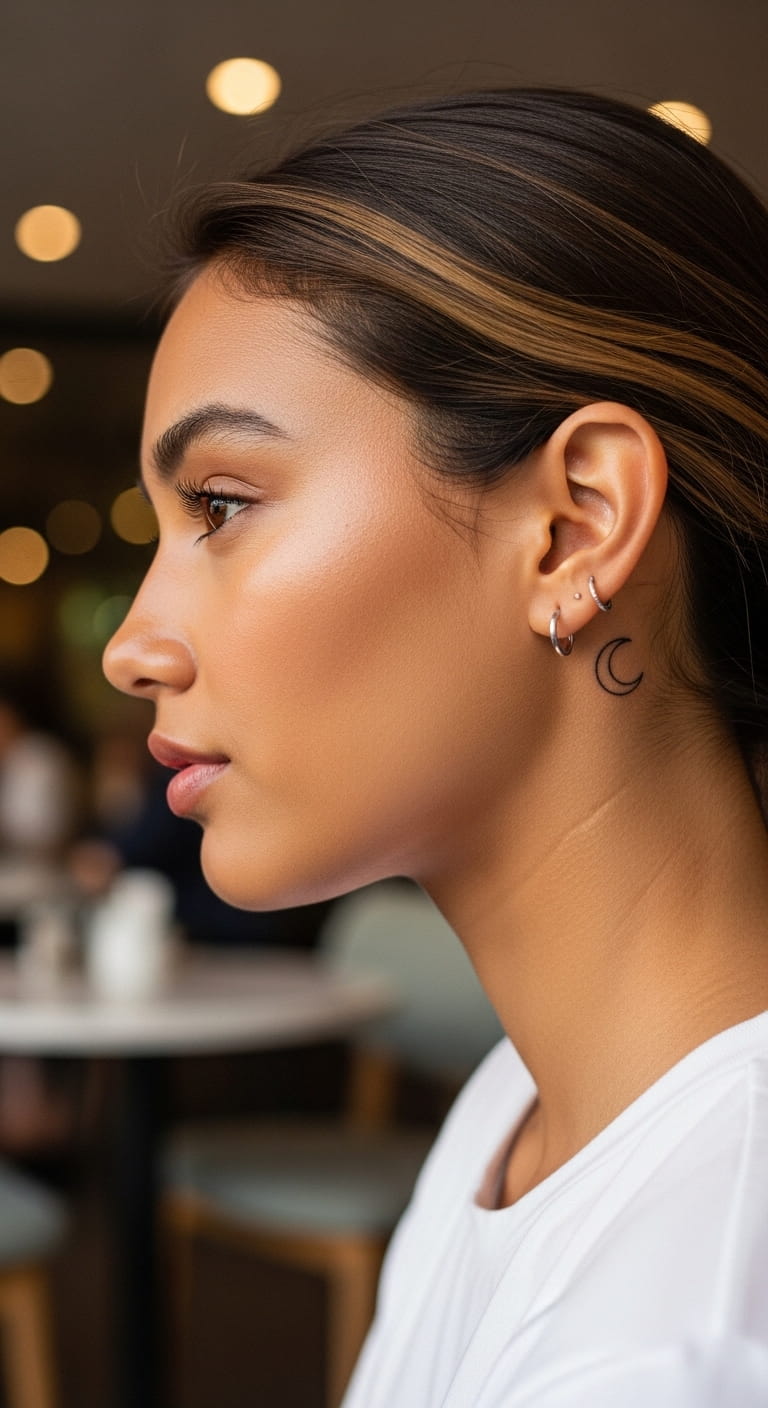 Tiny Moon Behind Ear