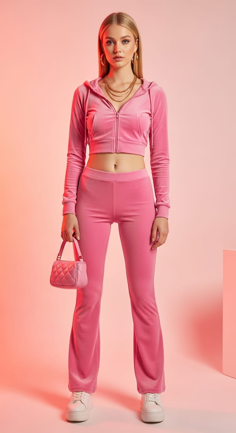 Velour Tracksuit Set