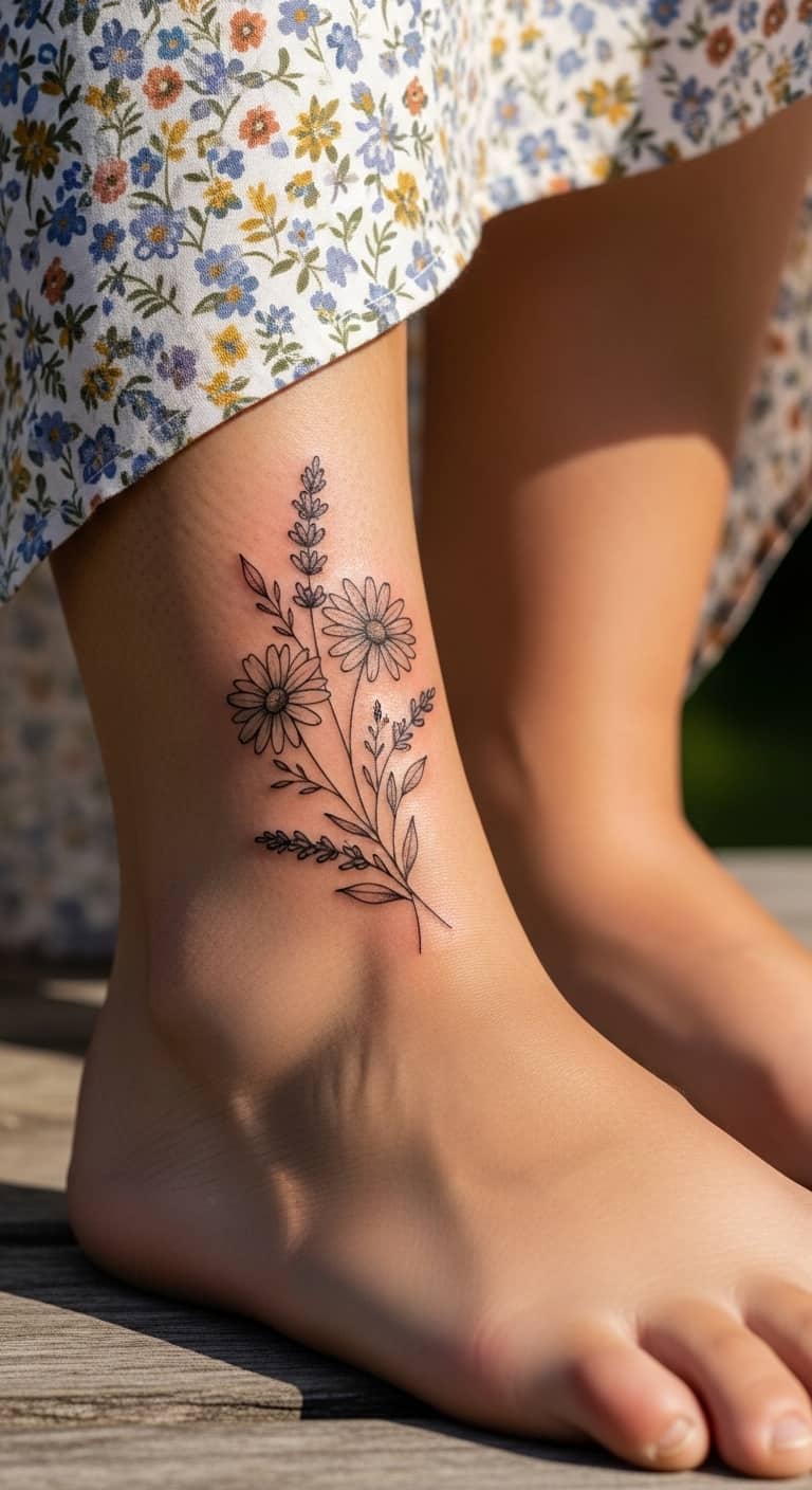Wildflower Ankle Wrap